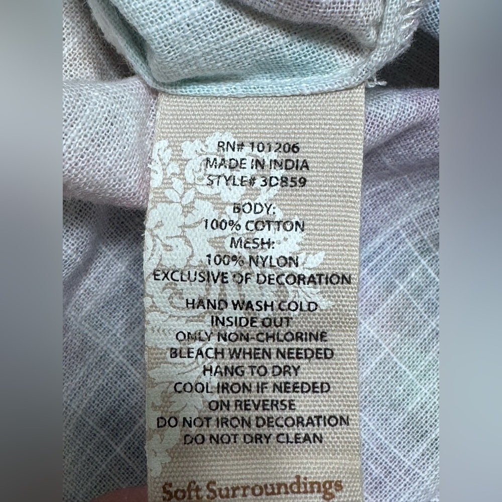 Soft Surroundings Bazille Pastel Tie Dye Tunic Top XL extra large petite - Picture 8 of 8